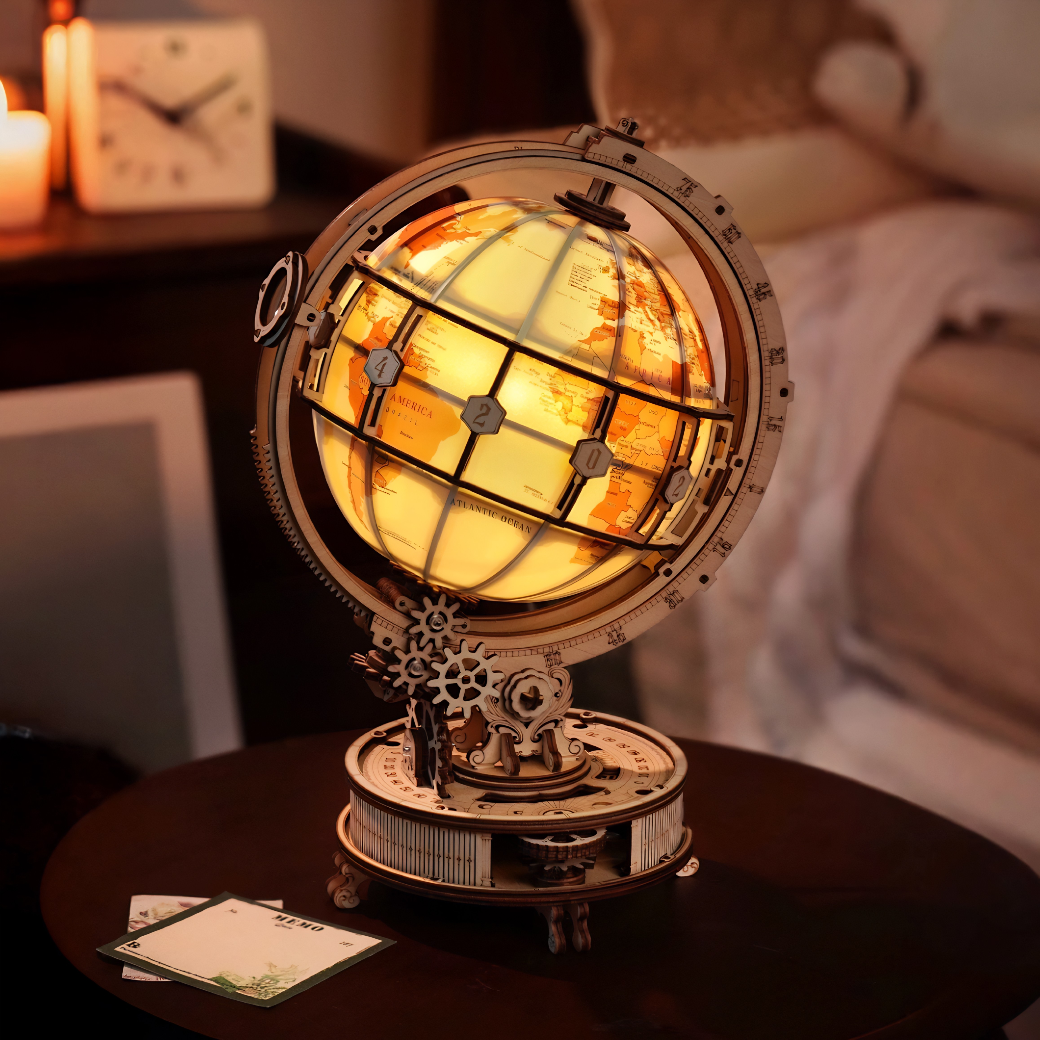 Luminous Globe - Wooden Puzzle Mechanics