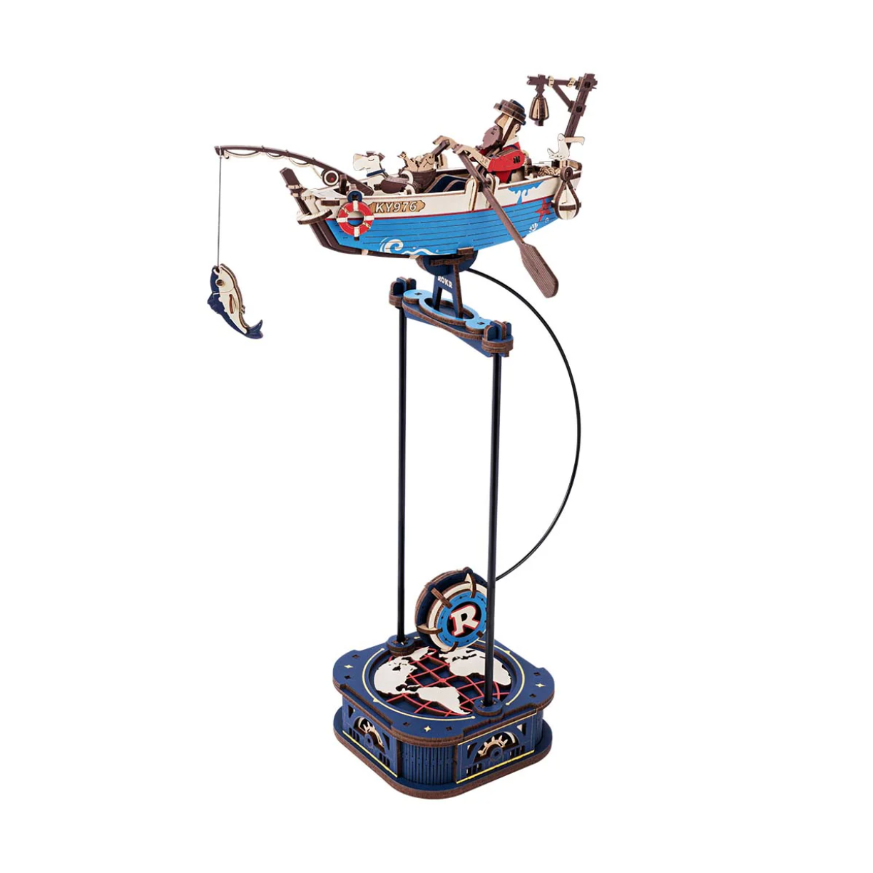 Ocean Fisher 3D Wooden Pendulum Swing