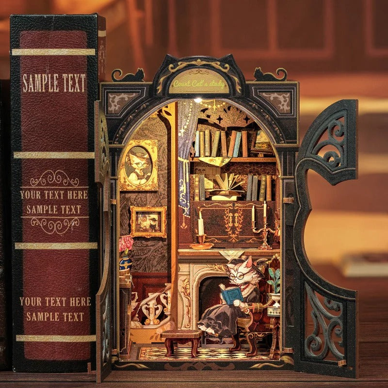 Cat Earl's Study DIY Book Nook Kit